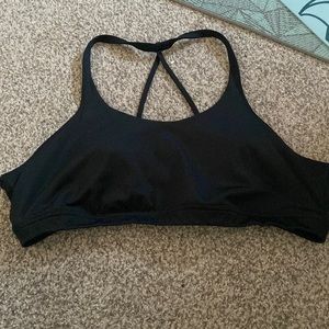 Reebok black sports bra